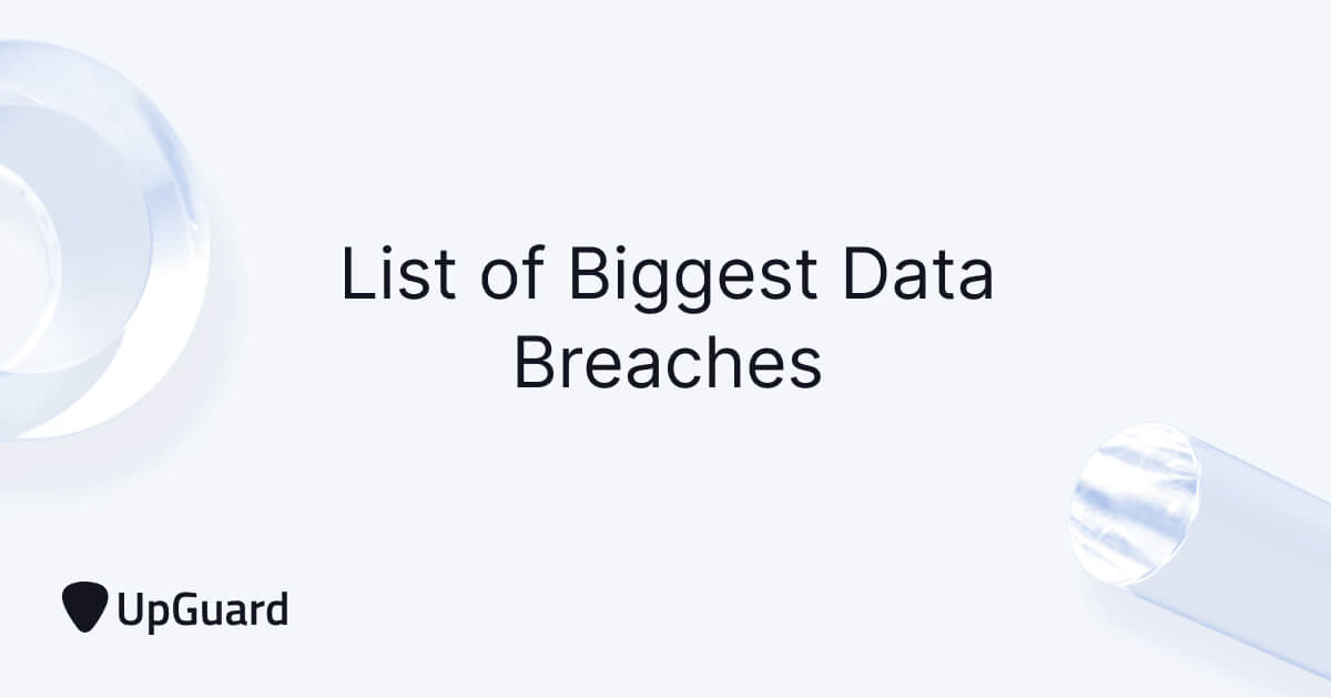 The 70 Biggest Data Breaches of All Time [Updated April 2023] UpGuard